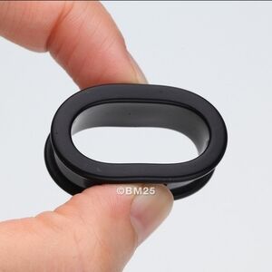 Black Silicone Ear Plug 3/4 Inch
